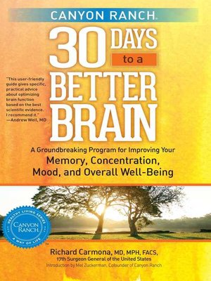 cover image of Canyon Ranch 30 Days to a Better Brain